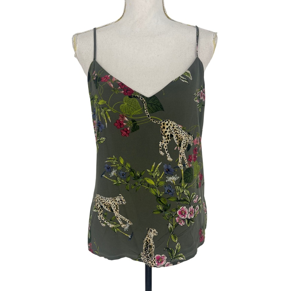 L'Agence Jane Camisole Tank French Moss Multi Silk Cami Size S - Picture 7 of 12